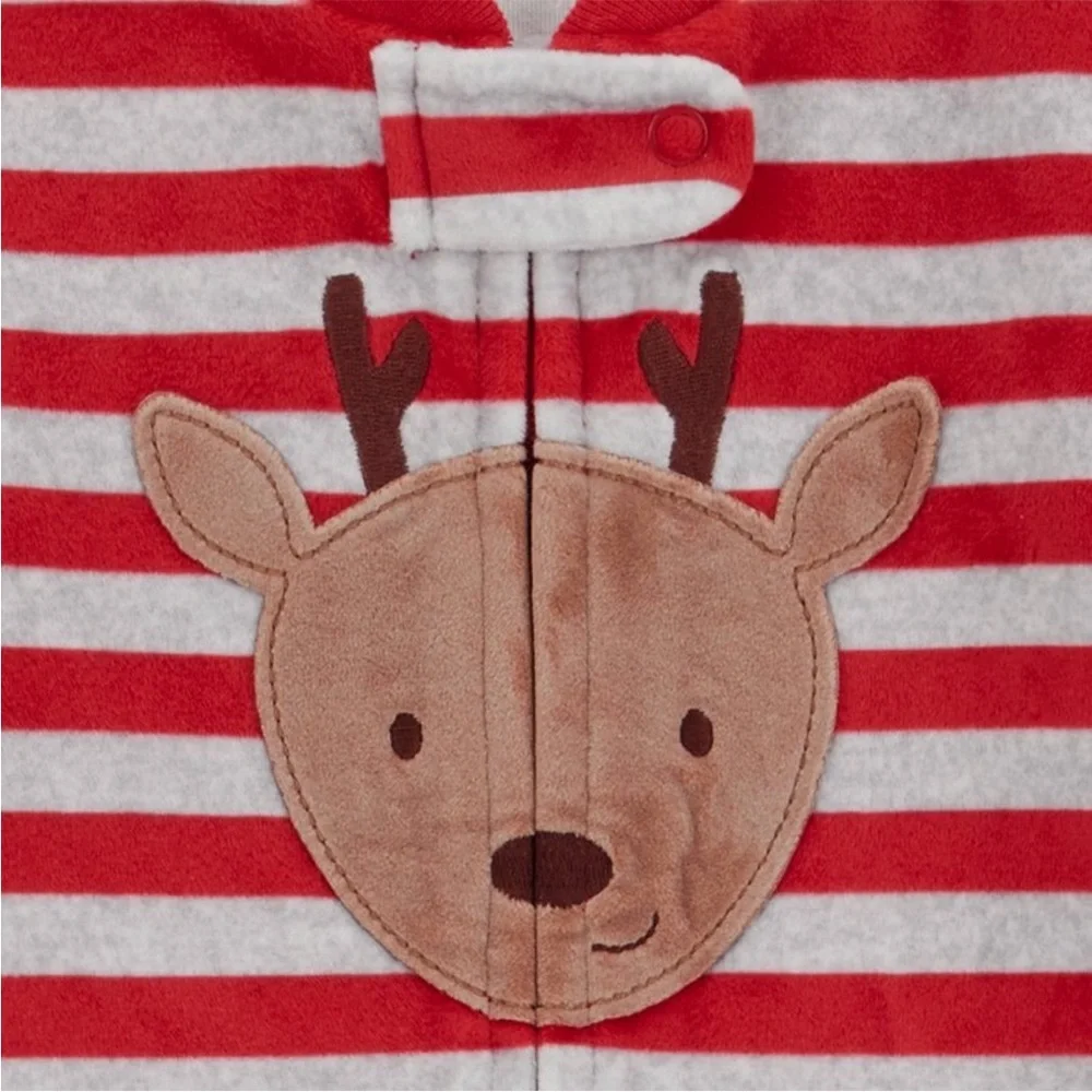 Carter’s Just One You Christmas Reindeer Striped Sleep ‘N Play